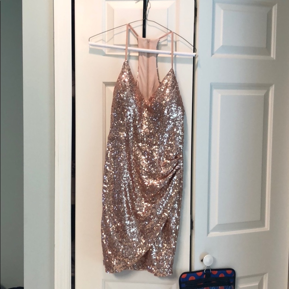 Sequined dress.
